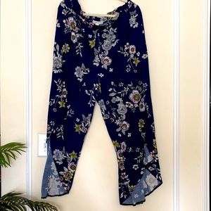Floral Spring Pants with flap